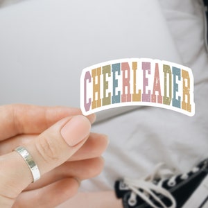 Naklejka winylowa cheerleaderki cheerleading Retro kolorowa naklejka lustrzana naklejki na laptopa hydroflask słodkie naklejki