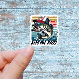 Calcomanía de vinilo de pesca, idea de regalo para él, regalo para papá, pesca, caña de pescar, calcomanías divertidas para el parachoques, calcomanía de pesca, pescador
