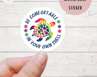 Sea Turtle Sticker, Pack of Sea Turtles, Turtle, Turtles, Mirror Sticker, Laptop Sticker, Car Sticker Decal, Sea Turtles, Glossy Sticker