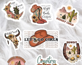 Country Girl Sticker Pack/Cowgirl/Country/Boots/Fun/WaterproofSticker/Stickers/Sticker/Stickerpack/Flowers/aestheticstickers/laptopsticker