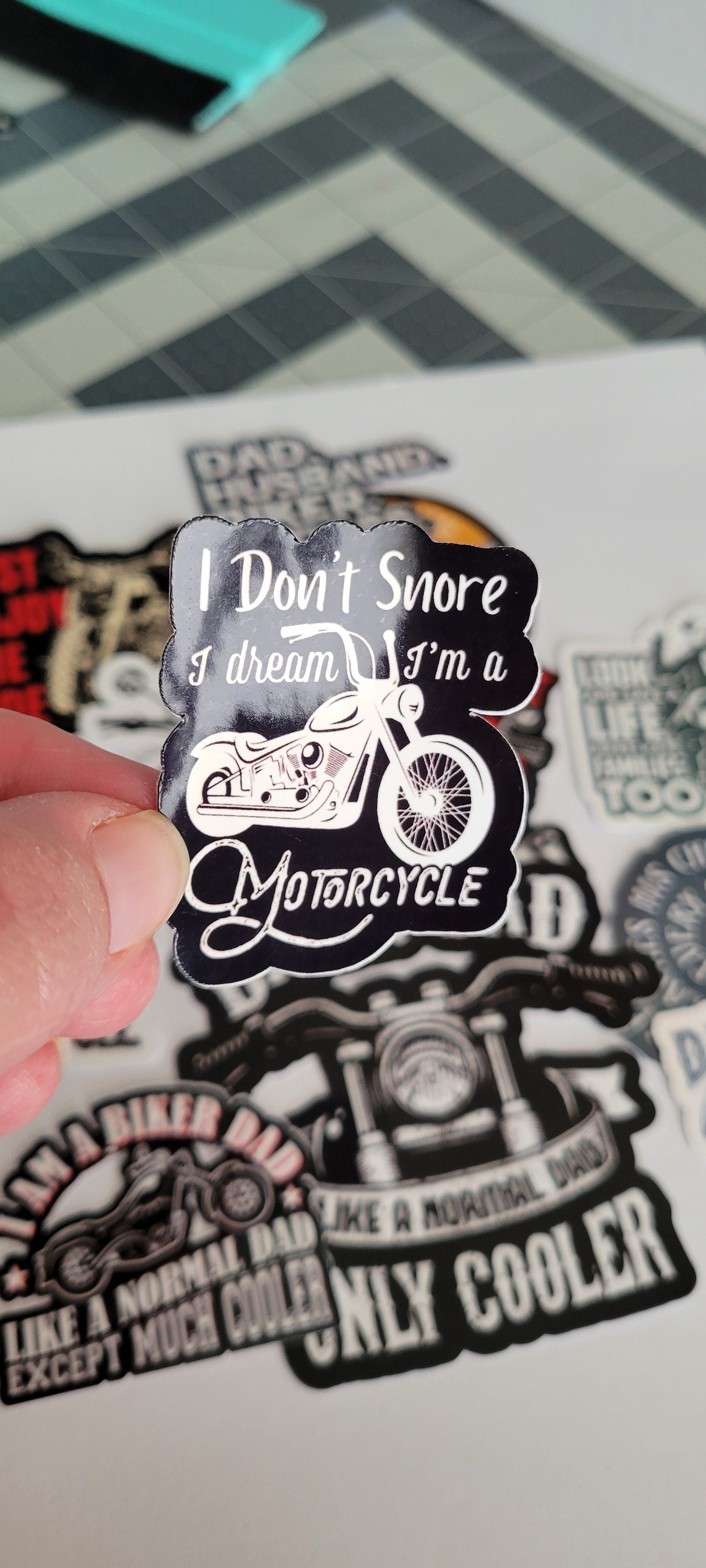 Motorcycle Biker Stickers Pack, Waterproof Vinyl Decals - Etsy
