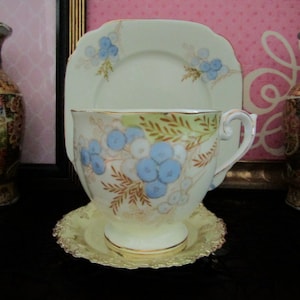 Tea Cup and Saucer •  Bell China Collection • Fine Porcelain • Made in England • Vintage