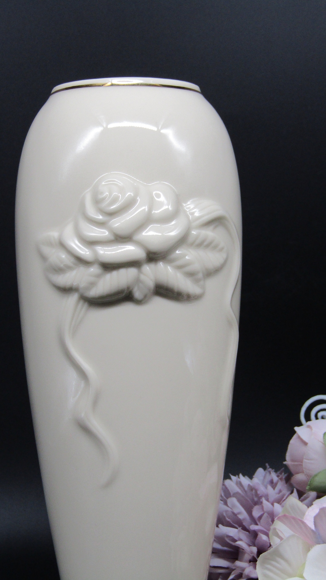 Lenox Collection Cream and Gold Trim Vase Fine China Etsy UK