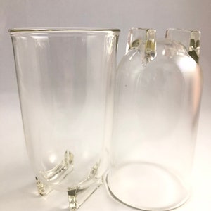 Rare! Pair of Tiffin Glass Iced Tea Glasses in Chinese Modern