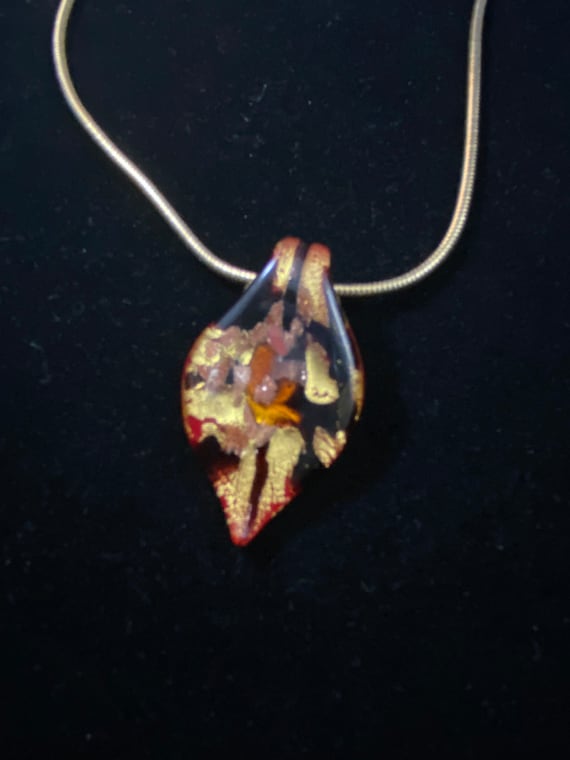 glass pendant leaf Gem