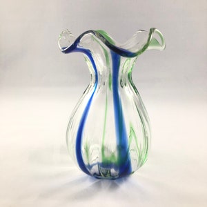 Fluted Art Glass Vase