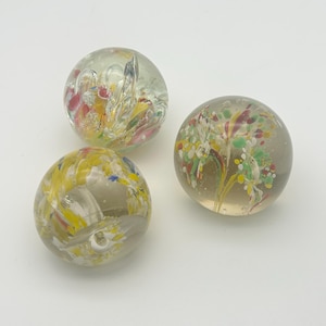 Lot of 3 Vintage Art Glass Paperweights