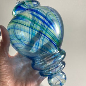 Xtra Large Blown Swirl Glass Ornament