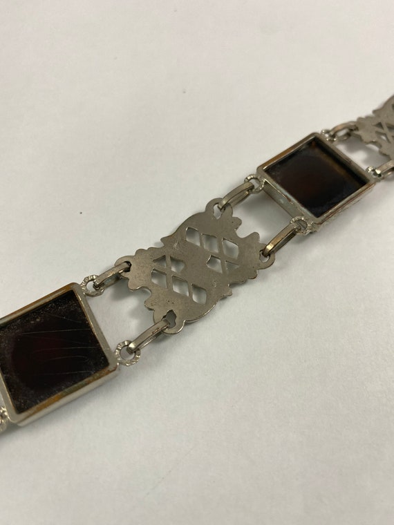 Antique Art Deco Roman Intaglio Glass Bracelet - image 4