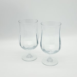 Pair of Tiffin Franciscan Jubilation Clear Footed Tumblers