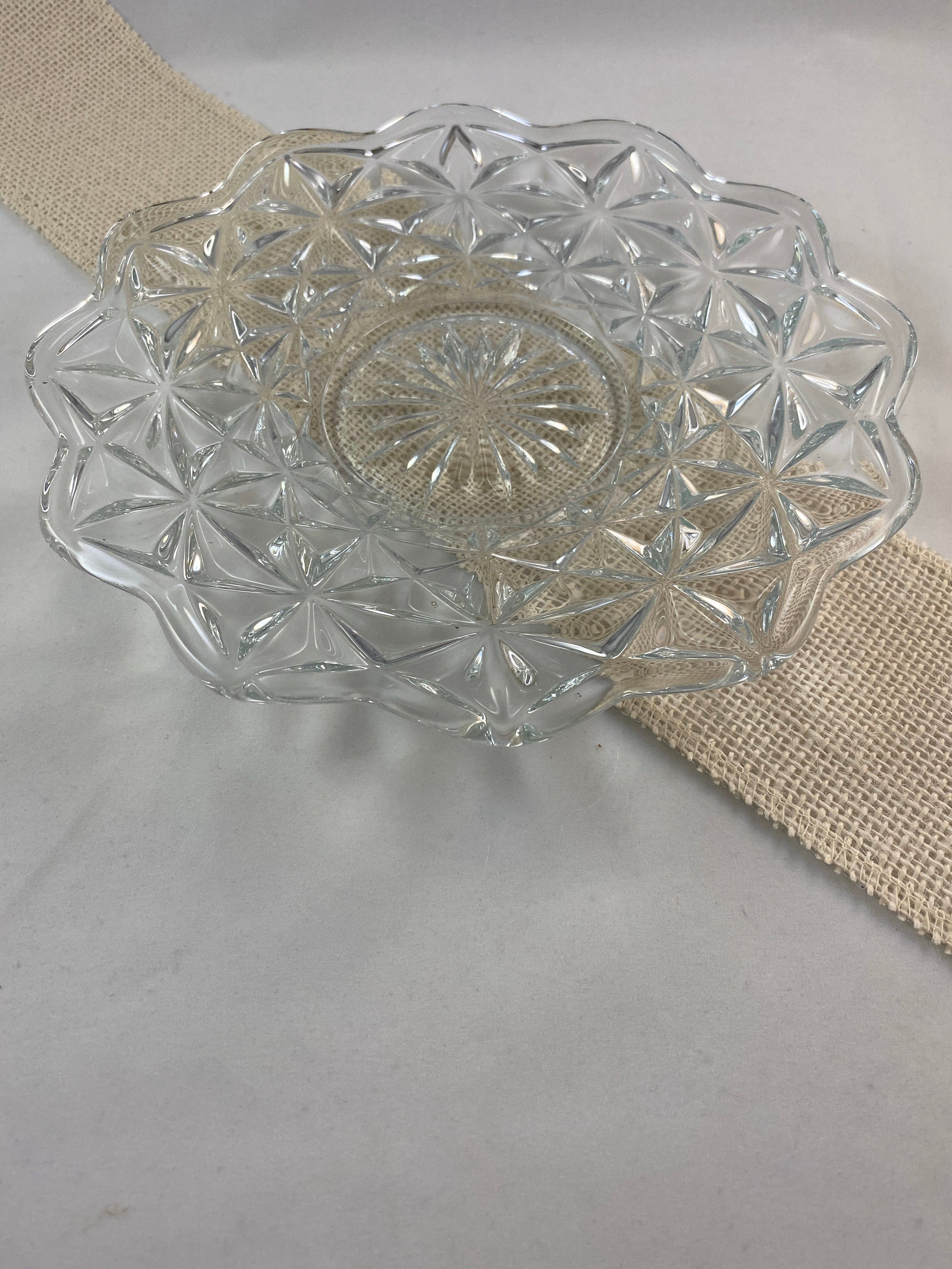 Elegant Depression Glass Serving Tray Etsy