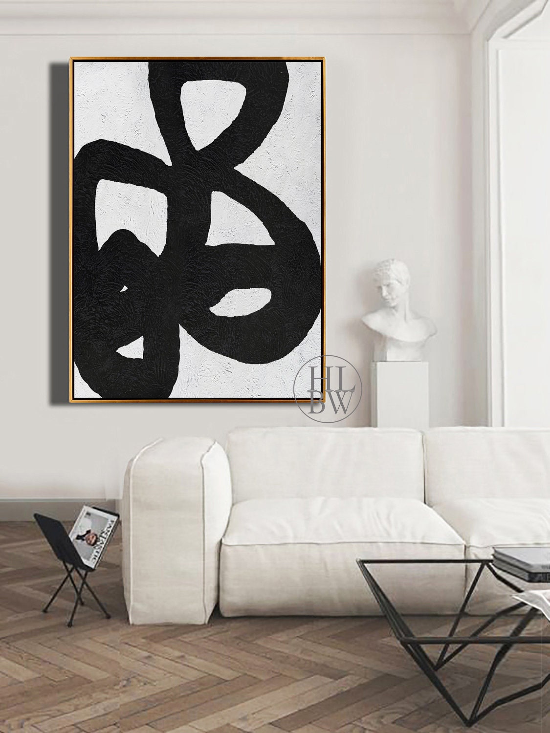 Vertical Wall Art Large Modern Art Painting on Canvas | Etsy