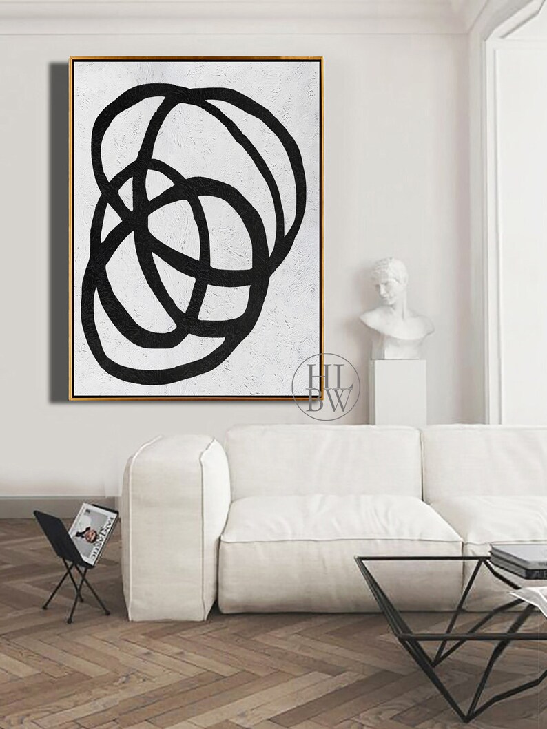 Geometric Painting Vertical Wall Art Large Modern Art Painting - Etsy