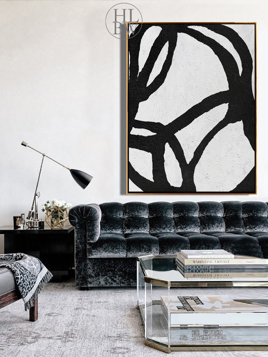 Vertical Wall Art Large Modern Art Painting on Canvas Etsy Hong Kong