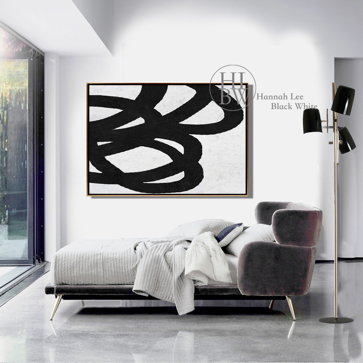 Extra Large Office Painting Office Wall Art Contemporary Art Etsy