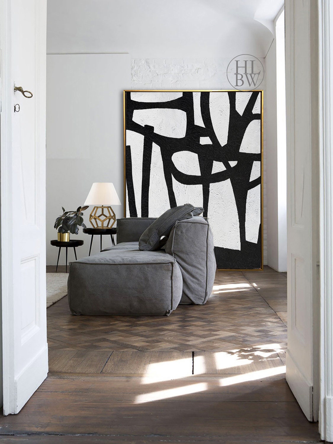 Vertical Wall Art Large Modern Art Painting on Canvas Etsy