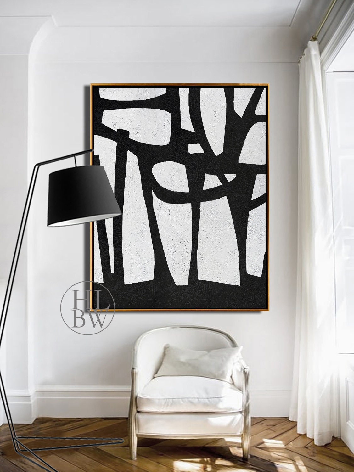 Vertical Wall Art Large Modern Art Painting on Canvas Etsy