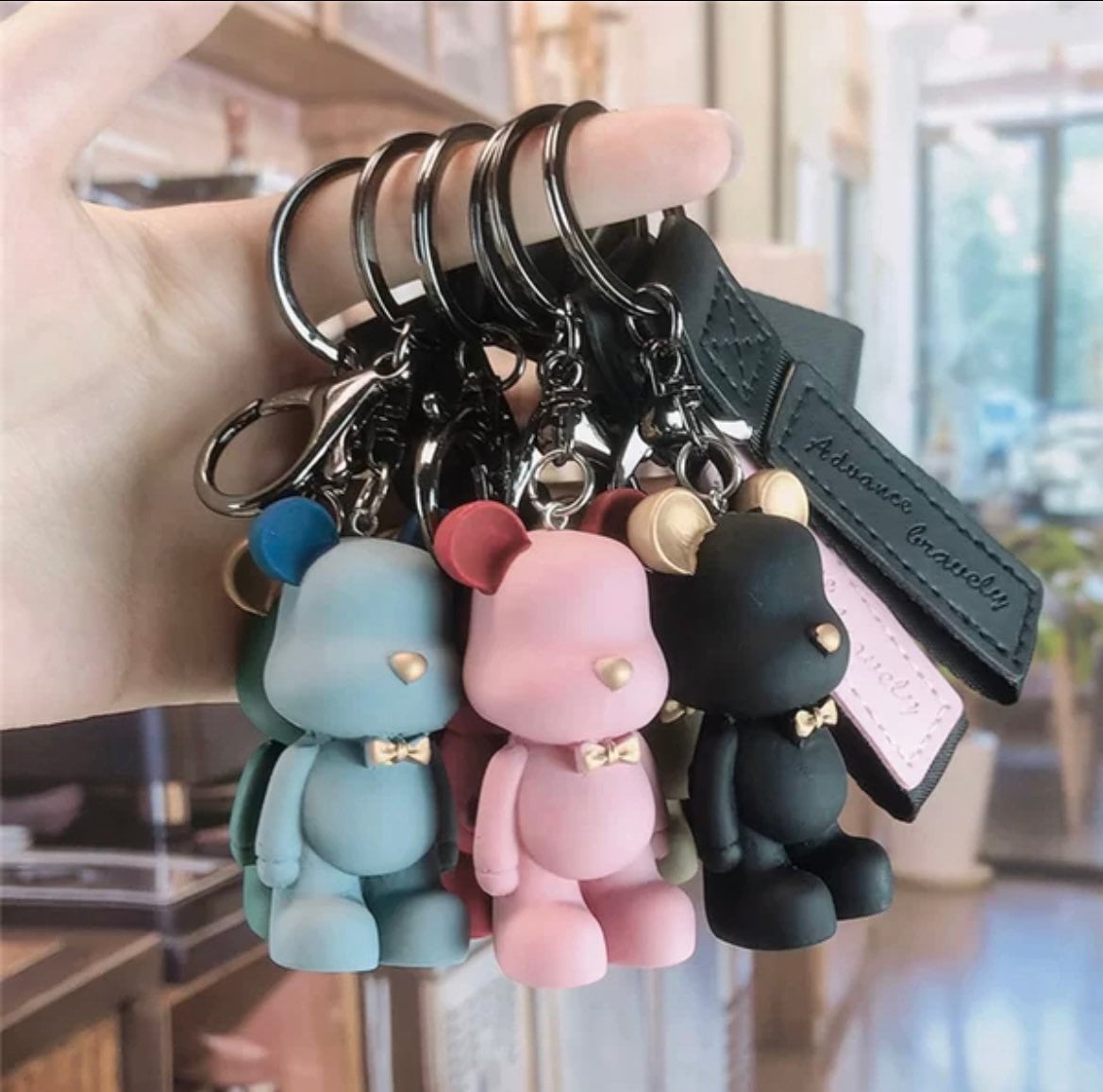 Leather Brown Bear Keychain Making Kit | Cute DIY Keychain Kits B