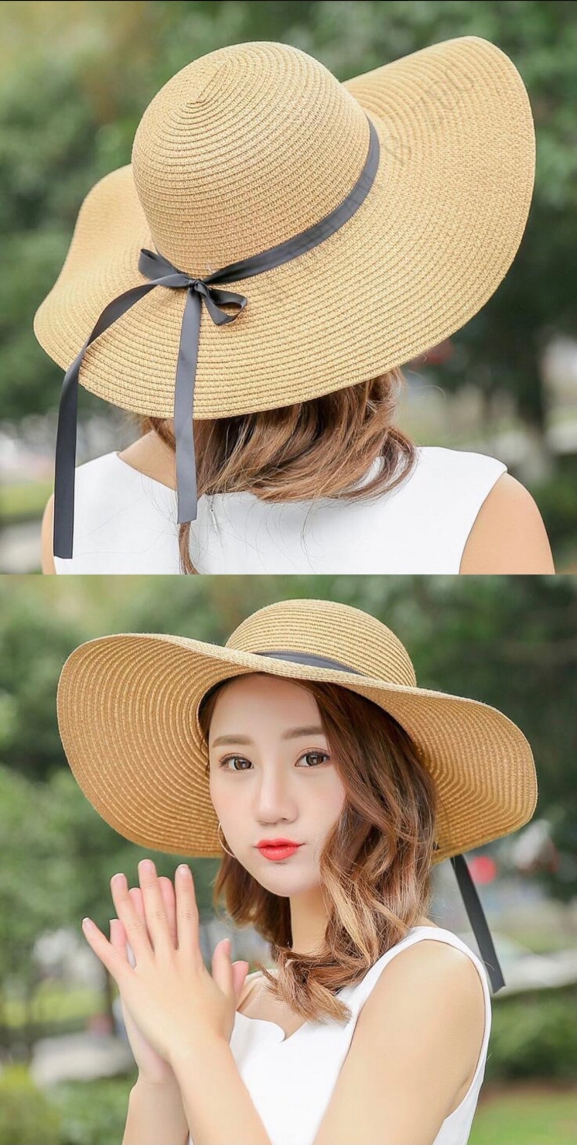 Vintage Summer Straw Hat With Brim.straw Hat for Etsy