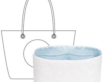 Organiseur de sac fourre-tout pour sac à main en chaîne Ella, ajustement personnalisé à l'intérieur Celeste de qualité supérieure