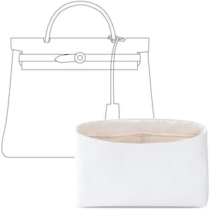 Tote Bag Organizer Insert for Herm. Herbag31 handbag, Custom Fit Inside Premium Craie