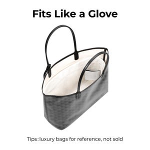 Tote Bag Organizer Insert for Saint Louis GM Bag, Custom Fit Inside Premium Craie Lightweight Purse Insert with Cup Holder Accessory