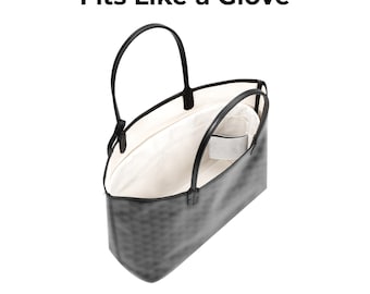 Tote Bag Organizer Insert for Saint Louis GM Bag, Custom Fit Inside Premium Craie Lightweight Purse Insert with Cup Holder Accessory