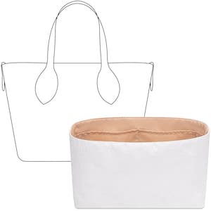 Tote Bag Organizer Insert for Neverfull BB handbag, Custom Fit Inside Premium Vanile