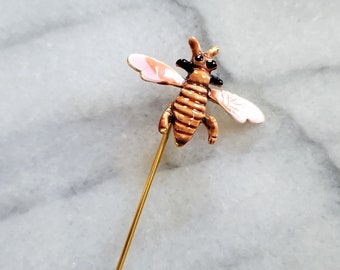 Vintage Bug Pin, Insect Pin, Coat Pin, Gold Pin Accessory