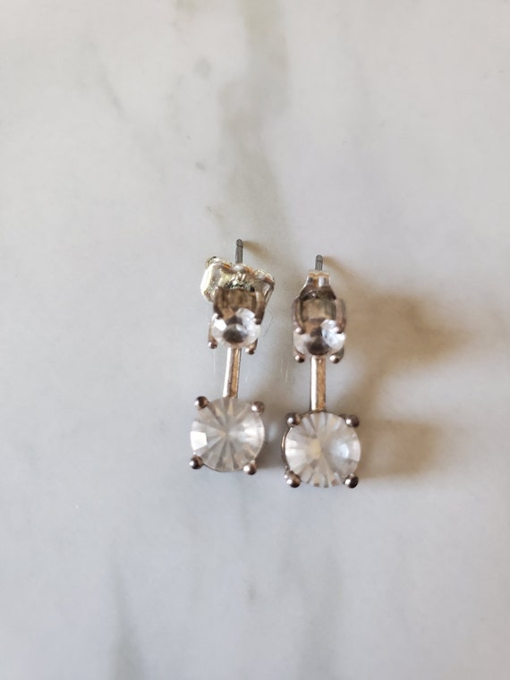 Vintage Crystal Dangle Earrings, Cocktail Earring… - image 3