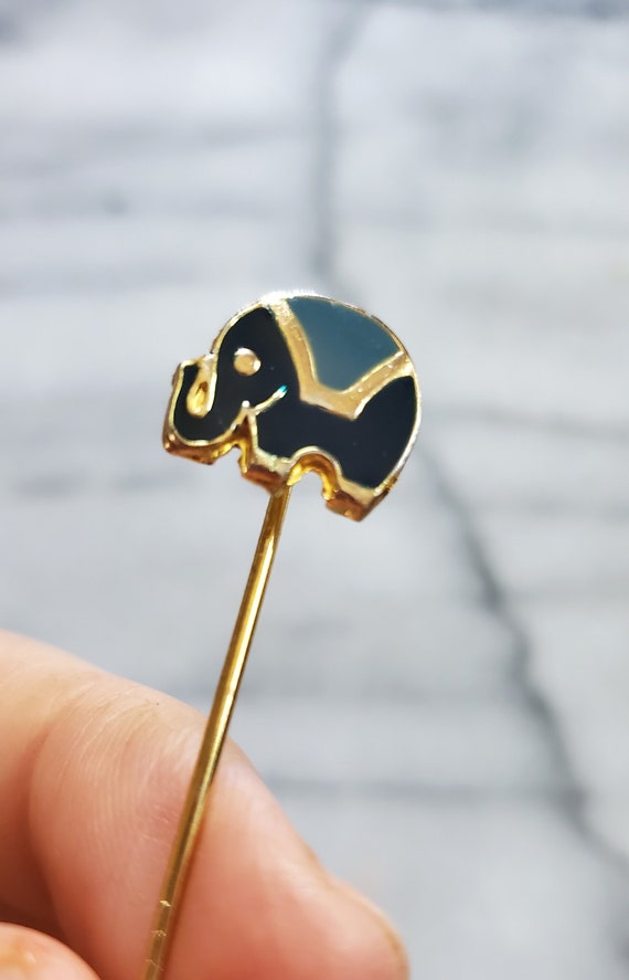 Vintage Elephant Stick Pin, Elephant Pin, Elephan… - image 3