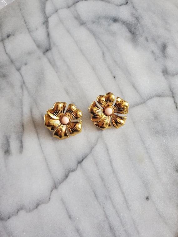 Vintage stud earrings, retro Gem