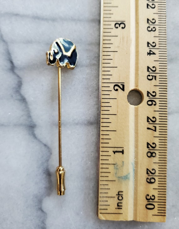 Vintage Elephant Stick Pin, Elephant Pin, Elephan… - image 4