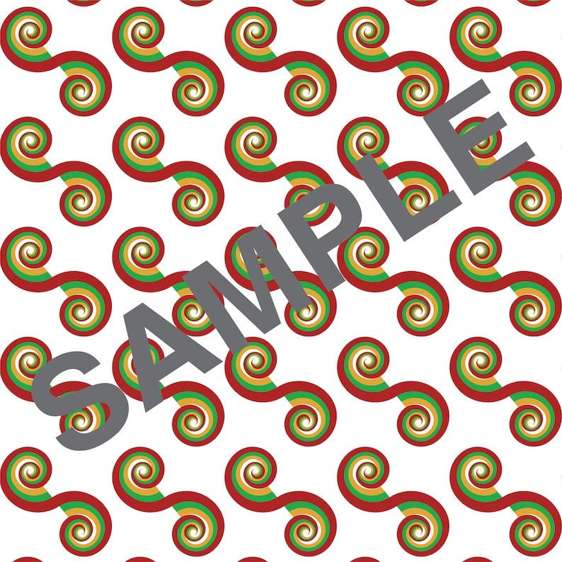 Transparent Christmas Seamless Pattern 16 Swirls Spirals Digital Papers Instant download Digital pattern