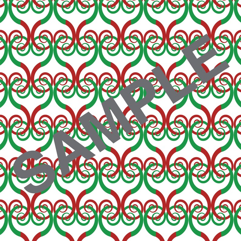 Transparent Christmas Seamless Pattern 16 Swirls Spirals Digital Papers Instant download Digital pattern
