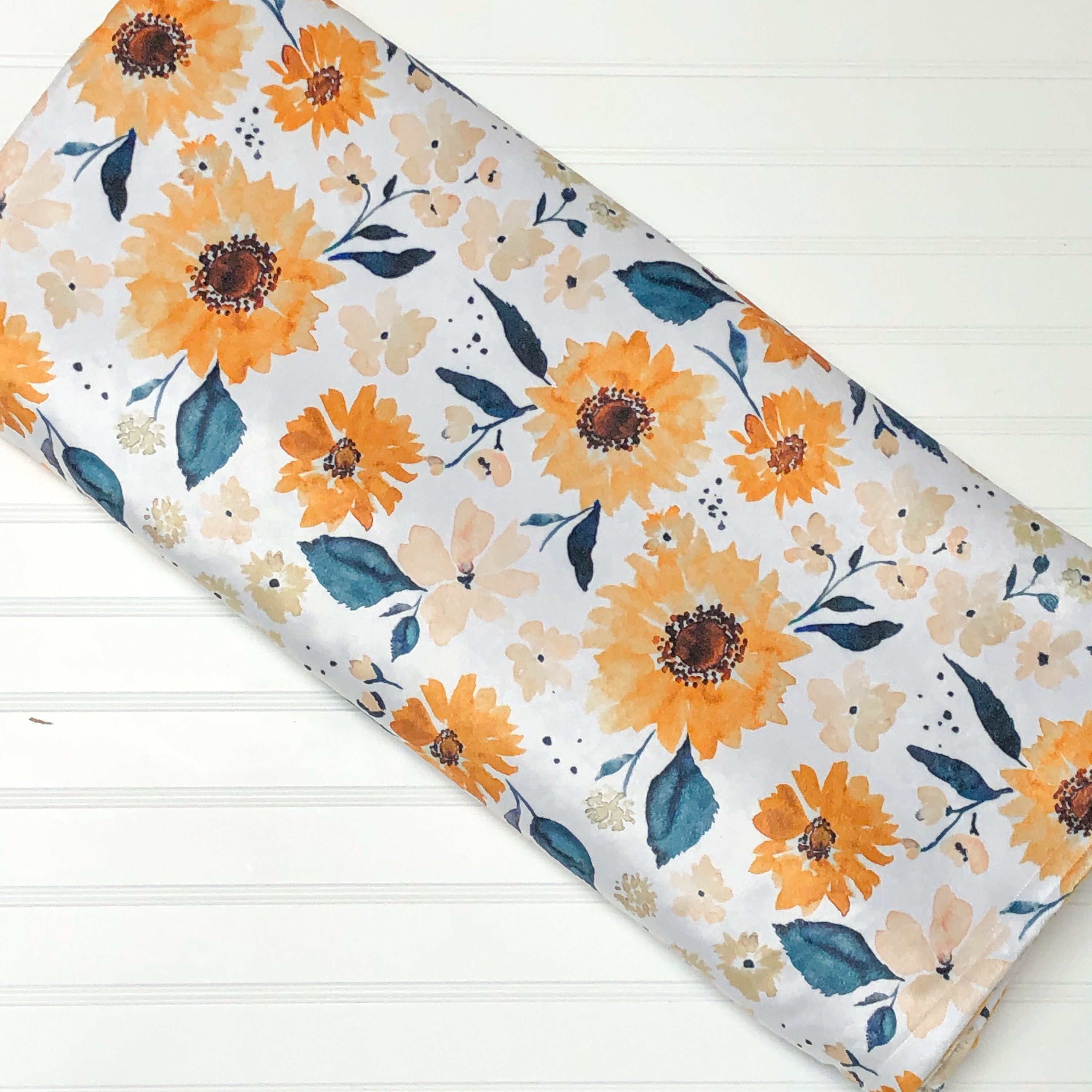 Baby Girl Sunflower Blanket Personalized Baby Blanket Etsy