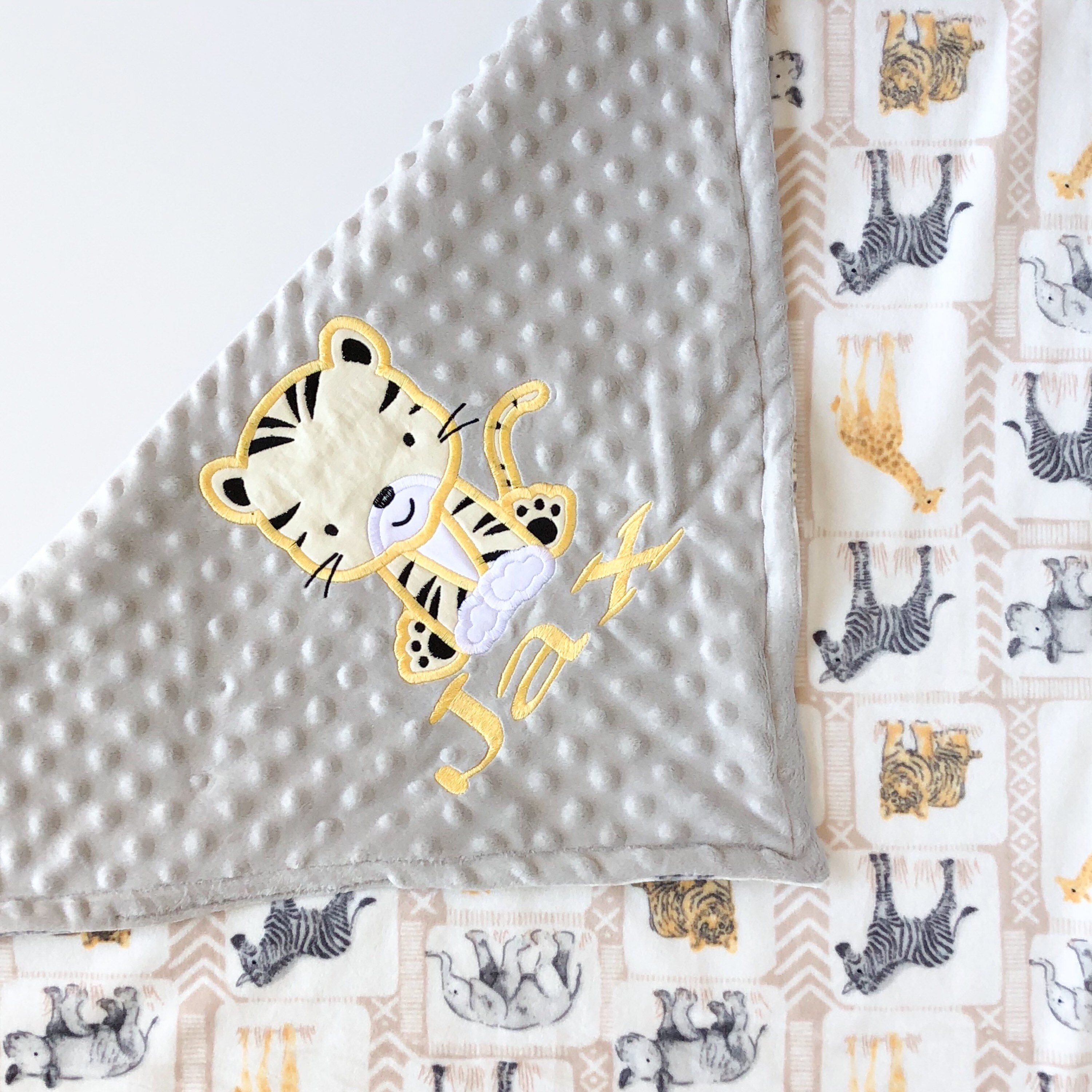 Personalized Baby Blanket Animal Blanket Tiger Blanket Etsy