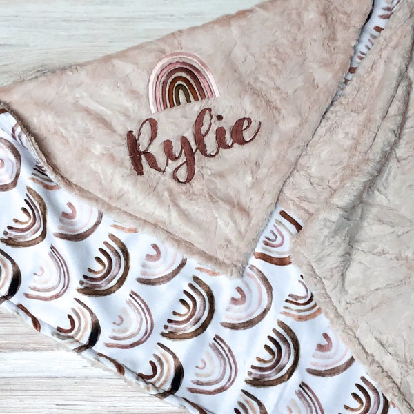 Rainbow Blanket Etsy