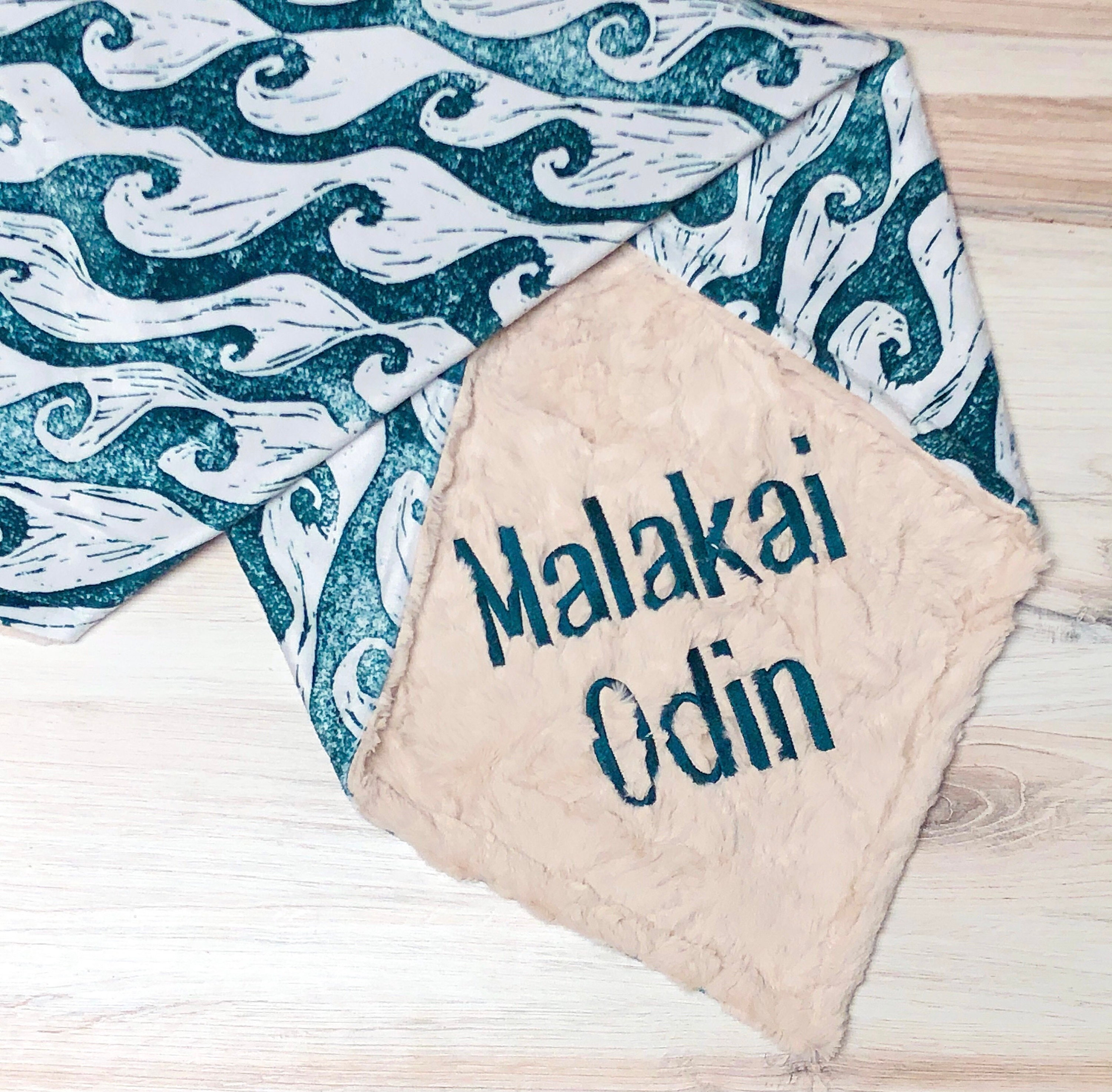 Personalized Baby Blanket Waves Baby Blanket Surf Baby Etsy Canada