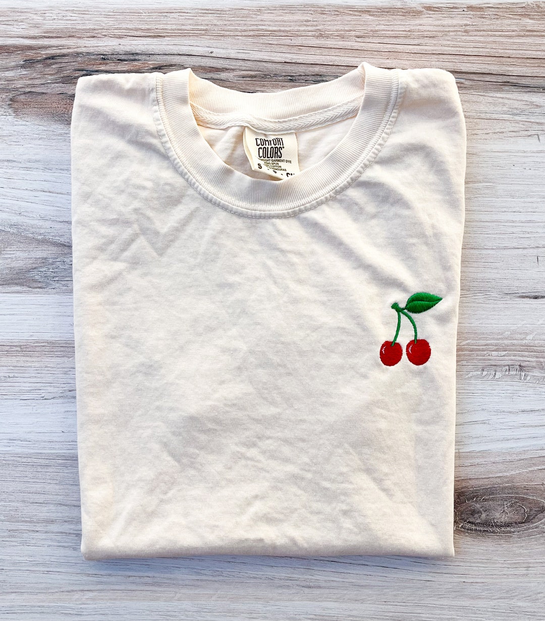 ★KIRSH★ Cherry Front Pocket T-Shirt Ivory Designer fashion, Seoul-fully created | W Concept