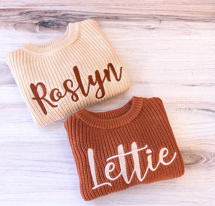 Personalized Embroidered Baby and Toddler Sweater Embroidered | Etsy