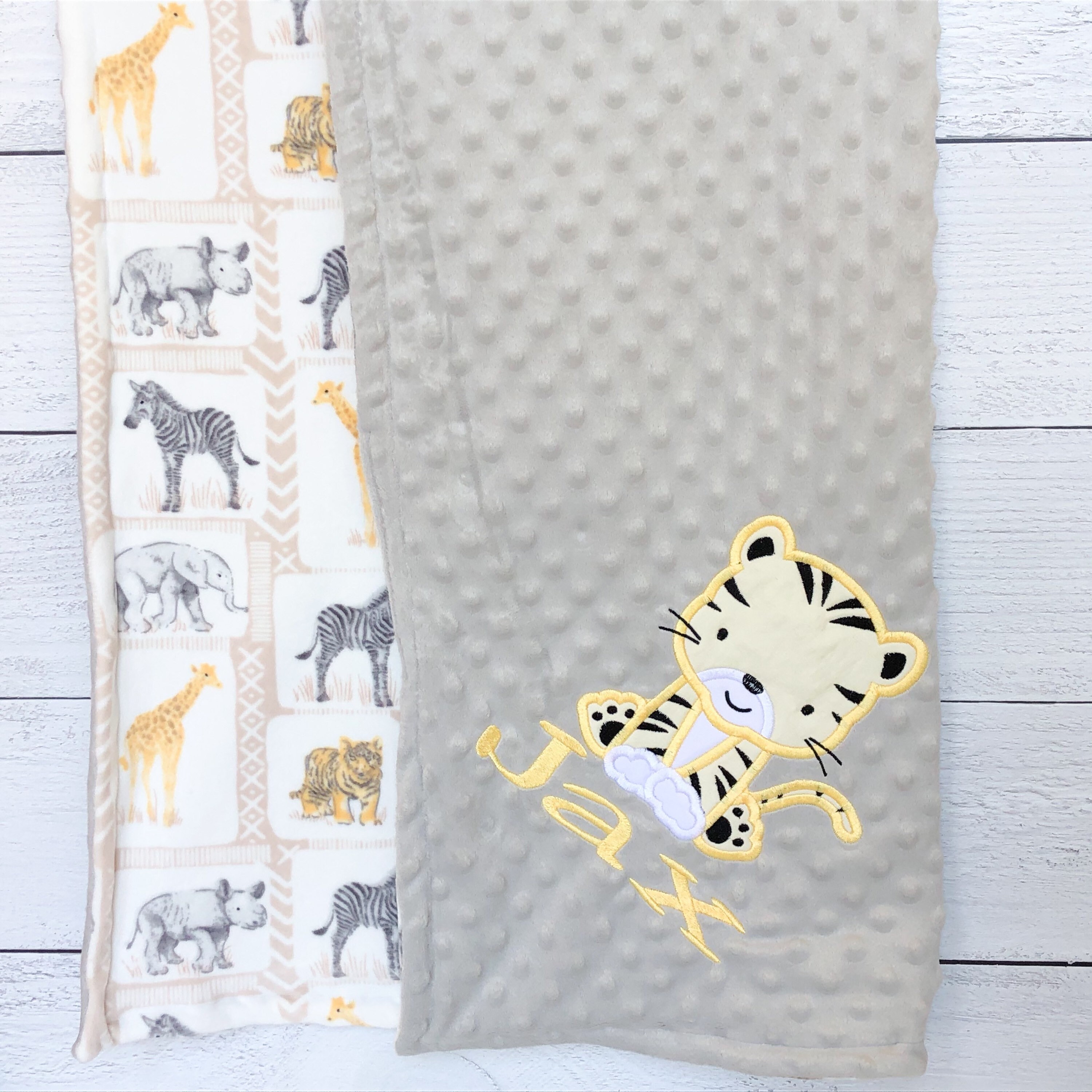 Personalized Baby Blanket Animal Blanket Tiger Blanket Etsy