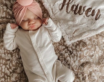 Personalized Baby Animal Blanket, Leopard Blanket, Soft Baby Blanket, Minky Blanket, Monogrammed Baby Blanket, Baby Shower Gift, Neutral