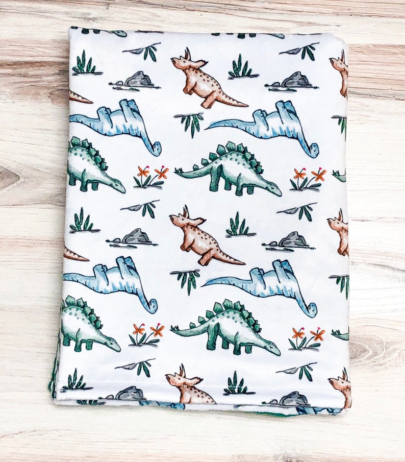 Personalized Baby Dinosaur Blanket Dinosaur Blanket Baby Etsy