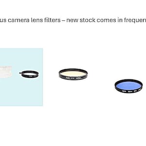 Vintage Camera Lens Filter: Hoya, Tiffen, Toyo - Various Sizes