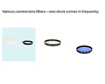 Vintage Camera Lens Filter: Hoya, Tiffen, Toyo - Various Sizes