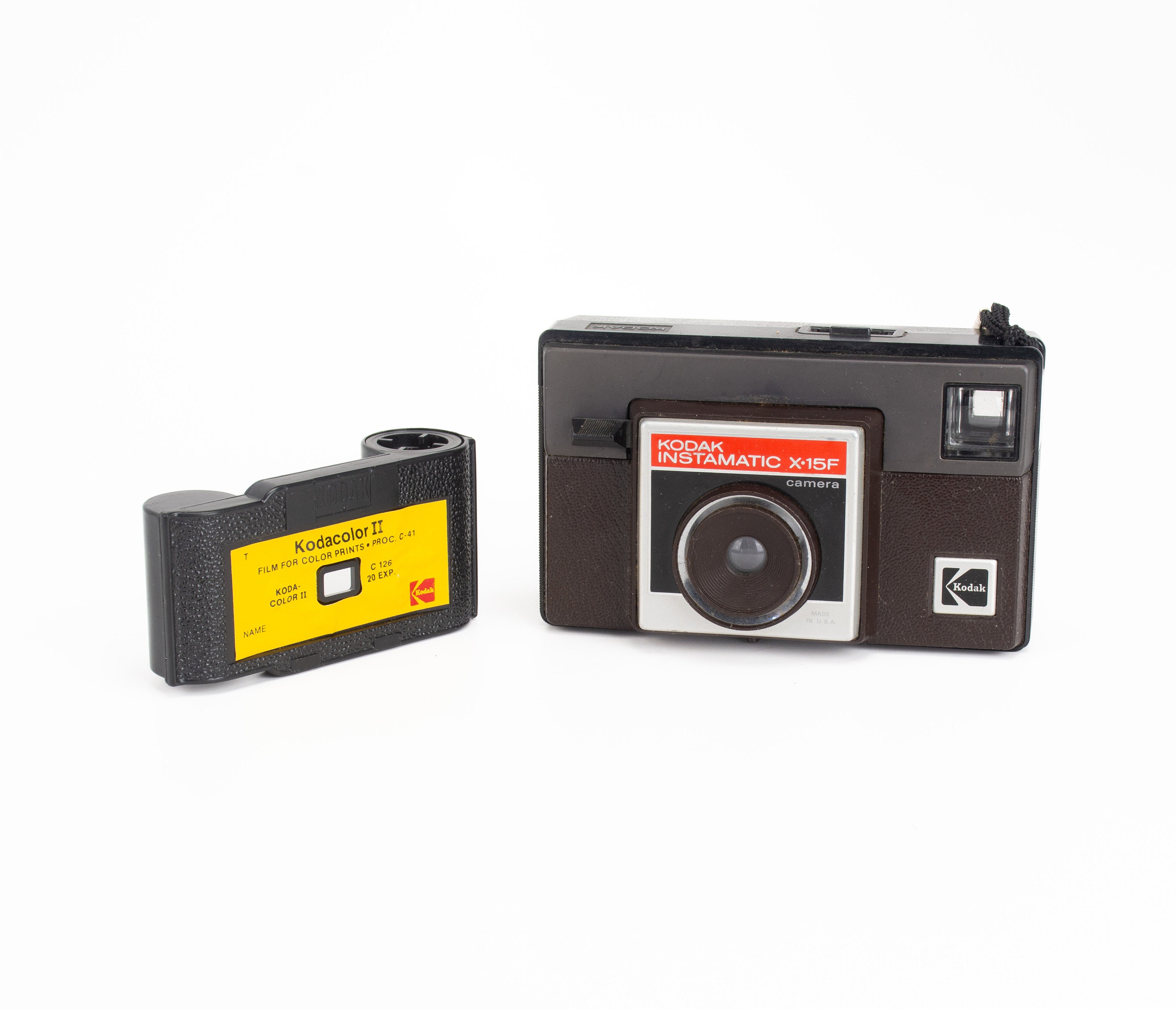 Kodak Instamatic X-15F 126 Camera in Glorious Brown With Empty 126