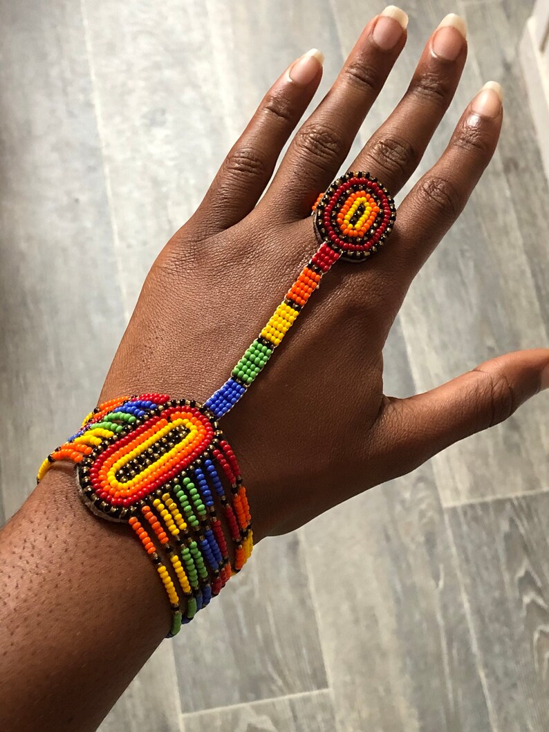 Ethnic bracelet in multicolored beads Etsy