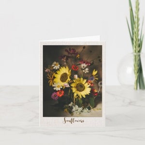 Sunflowers premium greeting card