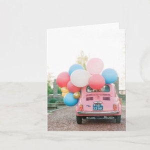 Love Bug with Balloons Grußkarte kommt mit Umschlag